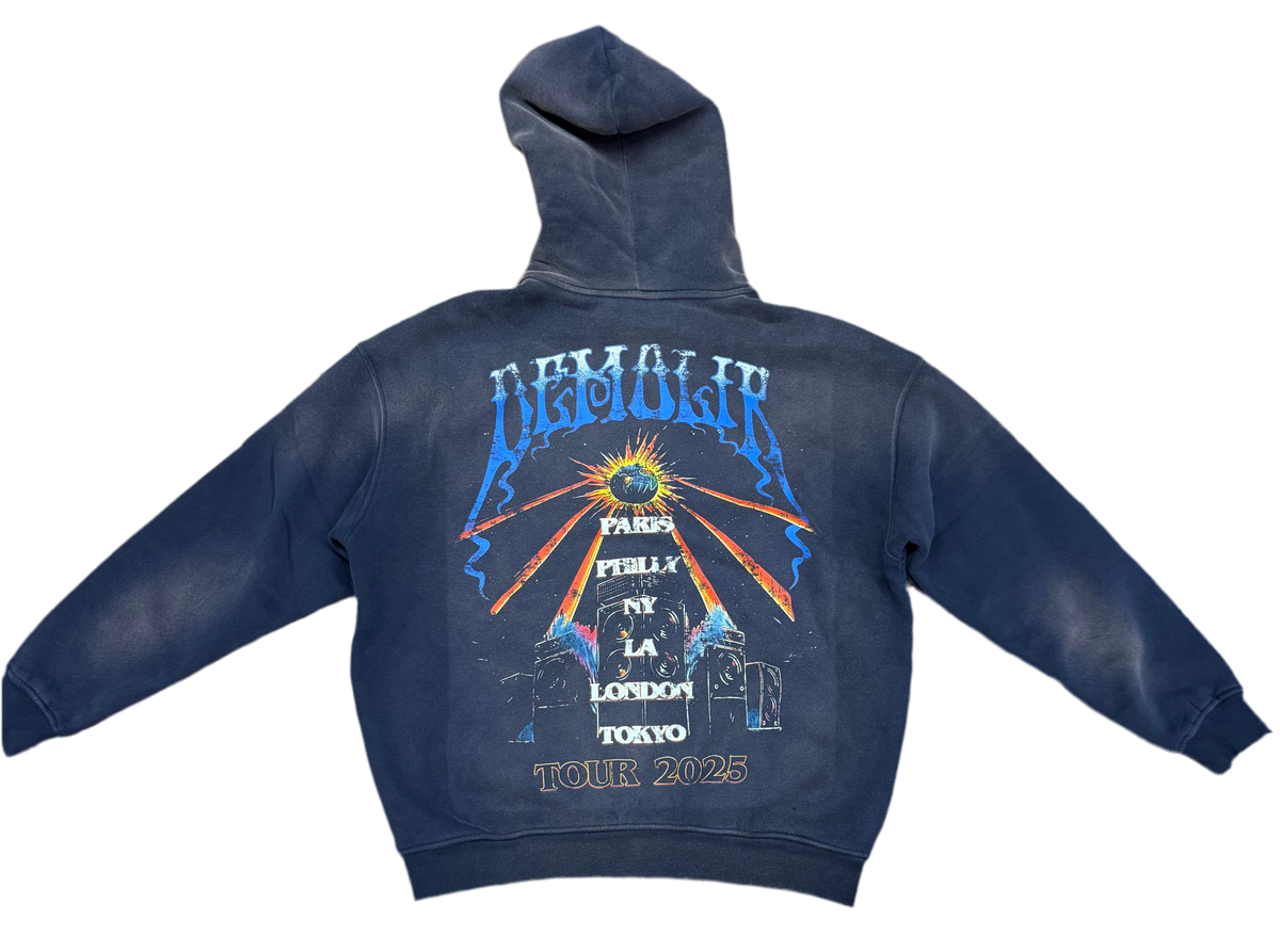 Démolir World Tour 2025 Navy Zip up – Demolirshop