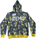 Demolir Camo Green Yellow Full-zip Hoodie
