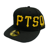 Démolir PTSD Fitted Black & Yellow Hat (Pittsburgh)